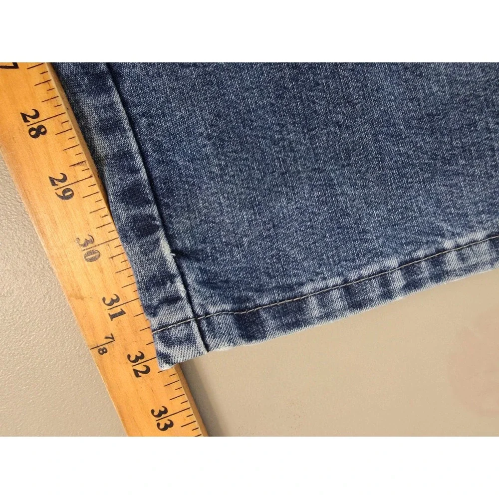 Wrangler Jeans Mens 34 X 32 Blue Carpenter Straight Medium Wash Workwear 94LSWDV